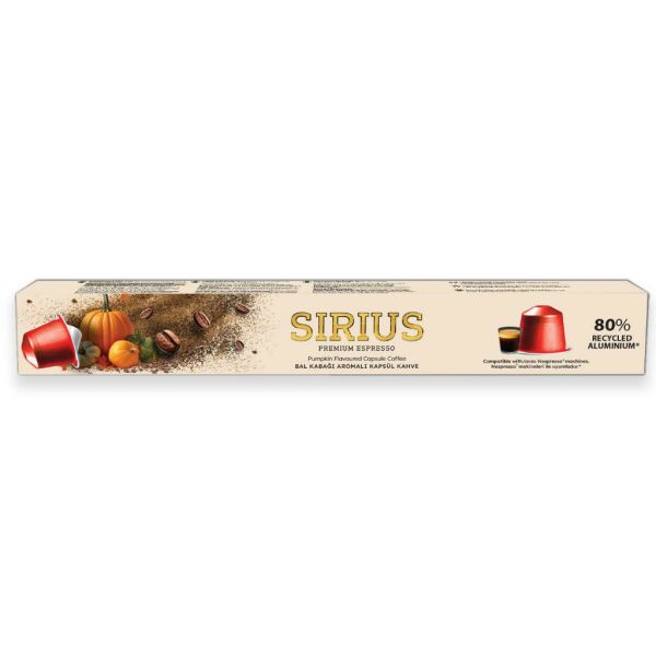 Sirius Premium Bal Kabağı Aromalı Kapsül Kahve (Nespresso Uyumlu) - 10 Adet