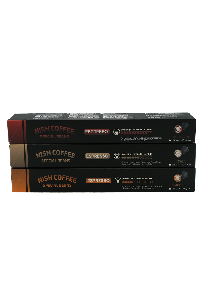 Nish Nespresso Uyumlu Kapsül Kahve 4Smooth 8Italy 10Ristrett