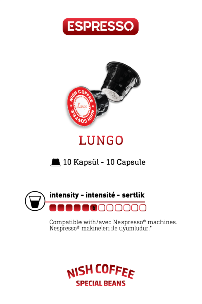 Nish Nespresso Uyumlu Kapsül Kahve 6 Lungo