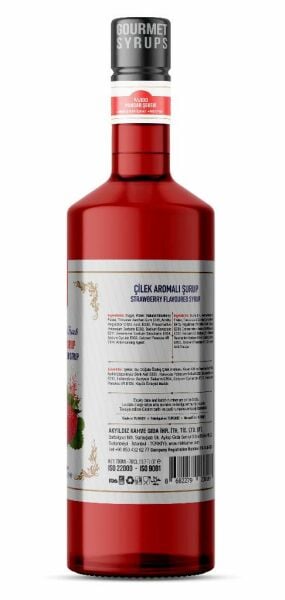 Nish Çilek Aromalı Şurup 700 ML - Cam Şişe