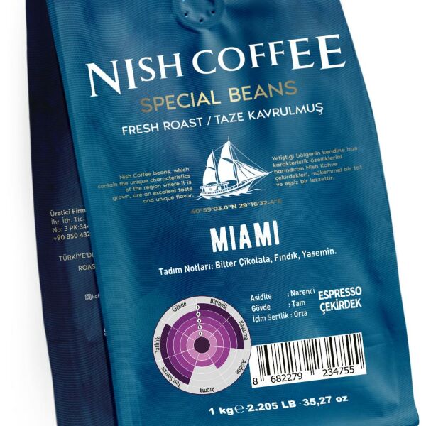 Nish Espresso Miami Kahve 1 Kg