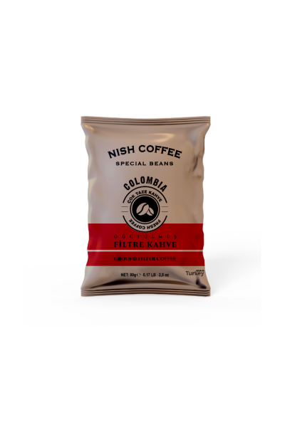 Nish Filtre Kahve Brazil Kolombiya Guatemala Etiyopya 80 gr 4'lü Paket
