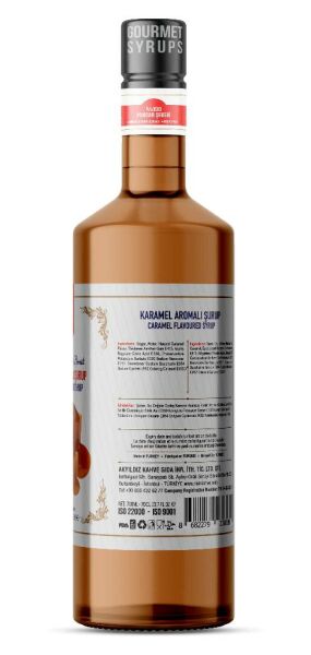 Nish Karamel Aromalı Şurup 700 ML - Cam Şişe