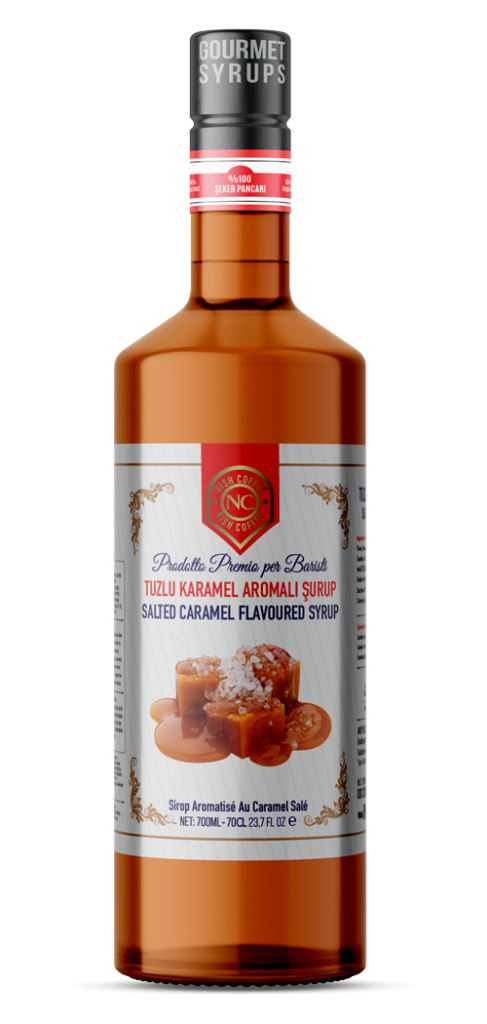 Nish Tuzlu Karamel Aromalı Şurup 700 ML - Cam Şişe