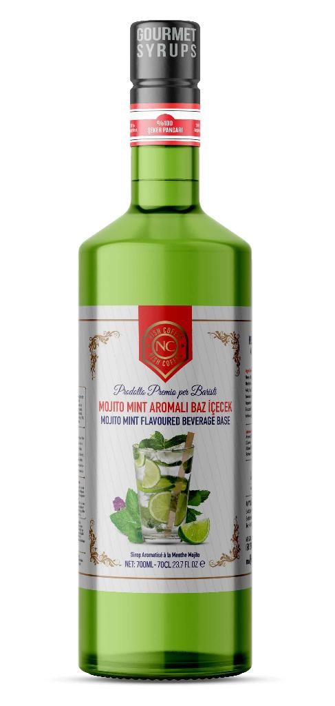 Nish Mojito Mint Aromalı Şurup Baz İçecek 700 ML - Cam Şişe