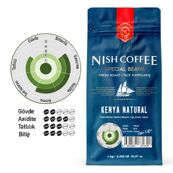 Nish Filtre Kahve Kenya Natural 1 Kg