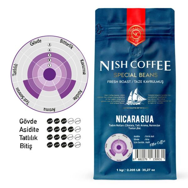 Nish Filtre Kahve Nicaragua 1 Kg