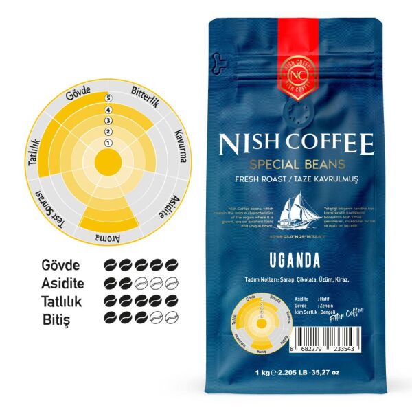 Nish Filtre Kahve Uganda Bugisu 1 Kg