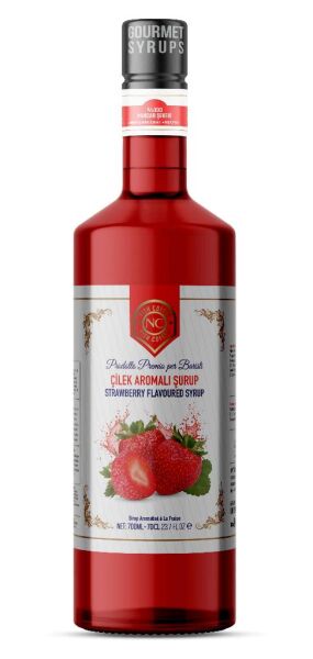 Nish Çilek Aromalı Şurup 3 x 700 ML - Cam Şişe