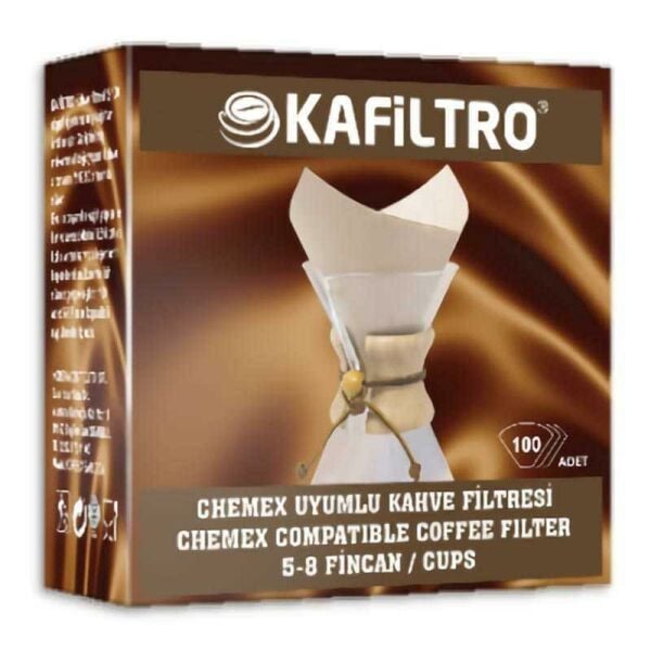 Kafiltro Chemex 5-8 Fincan Uyumlu Filtre Kahve Kağıdı 100'lü