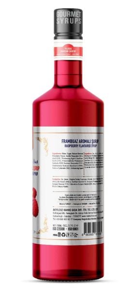 Nish Frambuaz Aromalı Şurup 700 ML - Cam Şişe