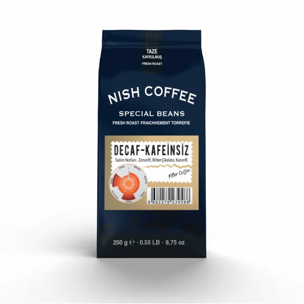 Nish Filtre Kahve Decaf Kafeinsiz 250 Gr