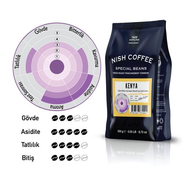 Nish Filtre Kahve Kenya 2x250 Gr