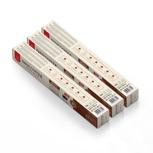 Nish Coffee Single Orijin Kapsül Kahve Kenya (Nespresso Uyumlu) 3lü Set (30 Kapsül)