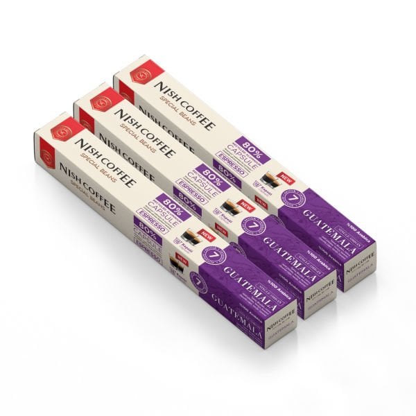 Nish Coffee Single Orijin Kapsül Kahve Guatemala (Nespresso Uyumlu) 3lü Set (30 Kapsül)