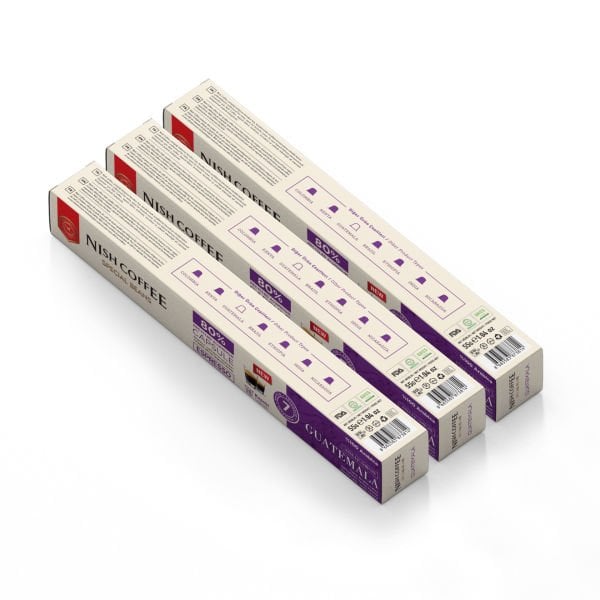 Nish Coffee Single Orijin Kapsül Kahve Guatemala (Nespresso Uyumlu) 3lü Set (30 Kapsül)