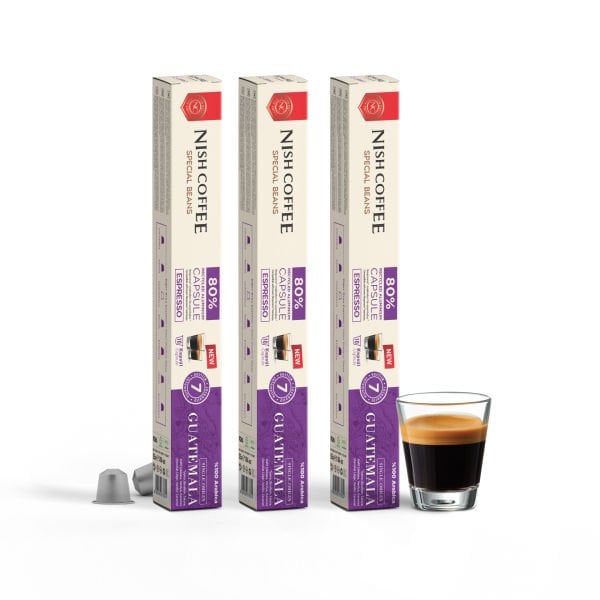Nish Coffee Single Orijin Kapsül Kahve Guatemala (Nespresso Uyumlu) 3lü Set (30 Kapsül)