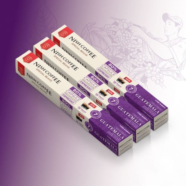 Nish Coffee Single Orijin Kapsül Kahve Guatemala (Nespresso Uyumlu) 3lü Set (30 Kapsül)