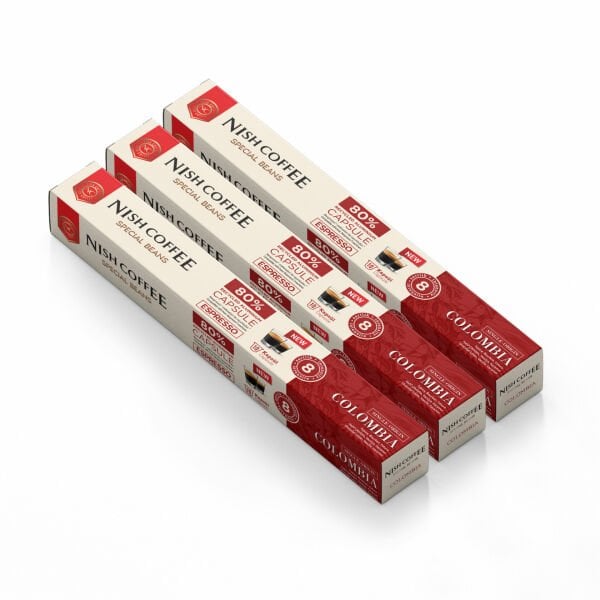 Nish Coffee Single Orijin Kapsül Kahve Colombia (Nespresso Uyumlu) 3lü Set (30 Kapsül)