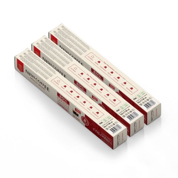Nish Coffee Single Orijin Kapsül Kahve Colombia (Nespresso Uyumlu) 3lü Set (30 Kapsül)