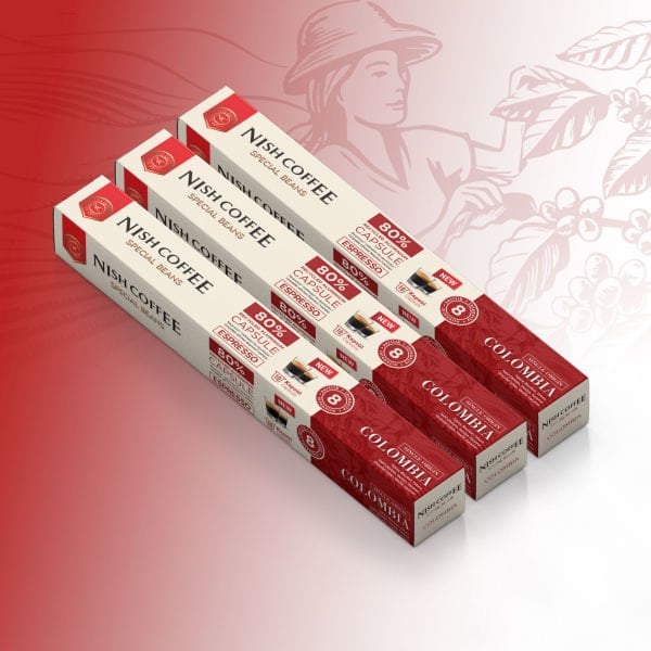 Nish Coffee Single Orijin Kapsül Kahve Colombia (Nespresso Uyumlu) 3lü Set (30 Kapsül)