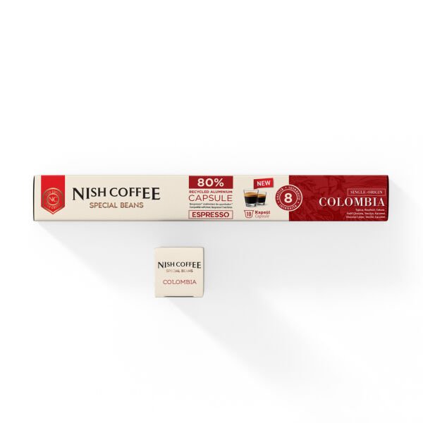 Nish Coffee  Single Orijin Kapsül Kahve Colombia (Nespresso Uyumlu)-10 Adet