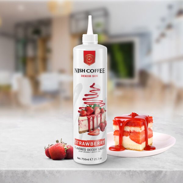 Nish Çilek Aromalı Dekor Sos 750 Gr