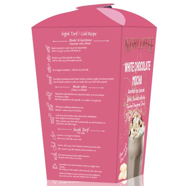 Nish 6'lı Toz İçecek Seti (Frappe-White Chocolate Mocha-Cookies Bisküvi Parçacıklı Çikolata-Karamel Bisküvi Parçacıklı-Blue Raspberry-İtalyan Karamel)