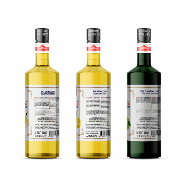 Nish Elma Limon Muz Aromalı Şurup 3 x 700 ML - Pet Şişe