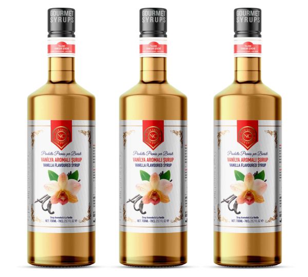 Nish Vanilya Aromalı Şurup 3 x 700 ML - Pet Şişe