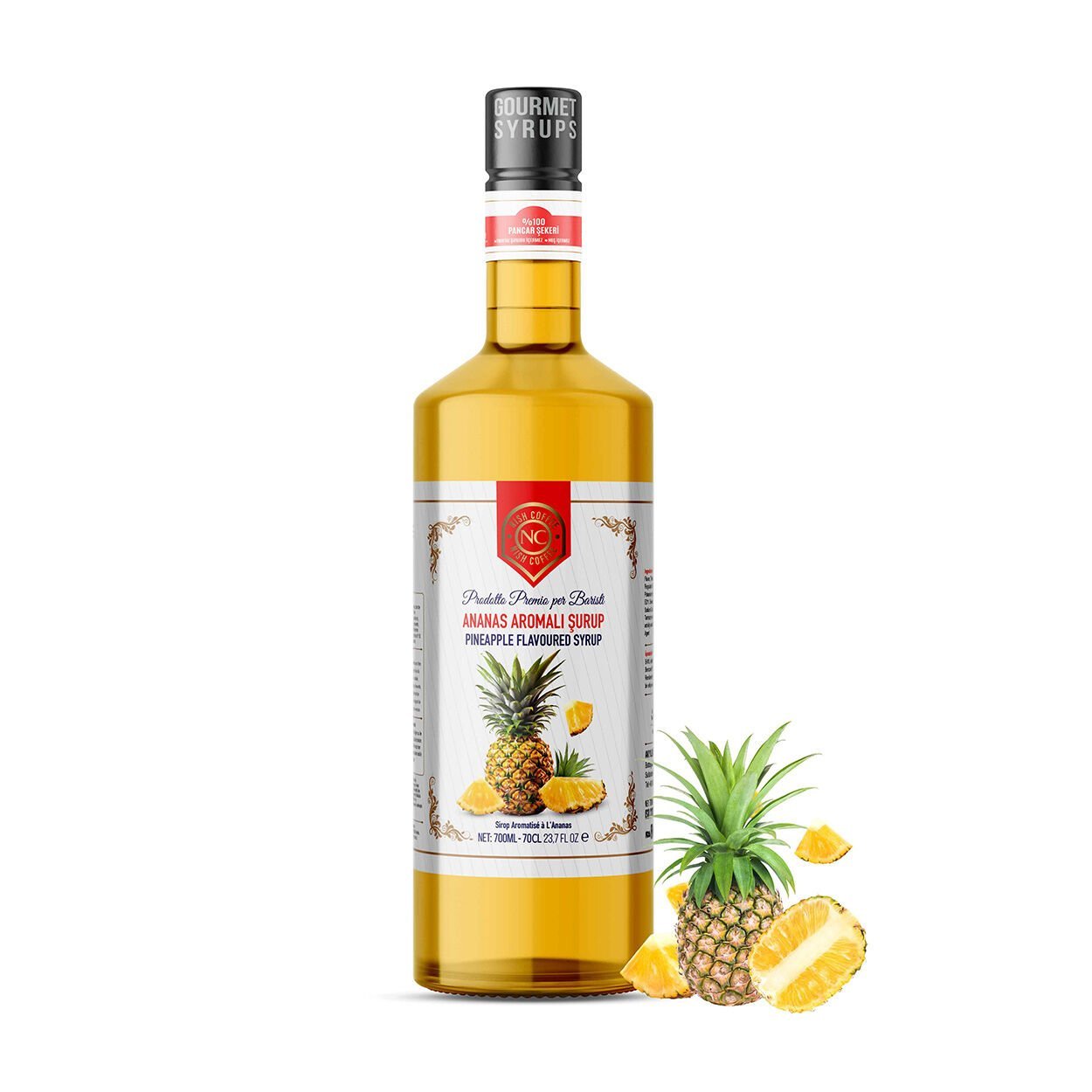 Nish Ananas Aromalı Şurup 700 ML - Pet Şişe