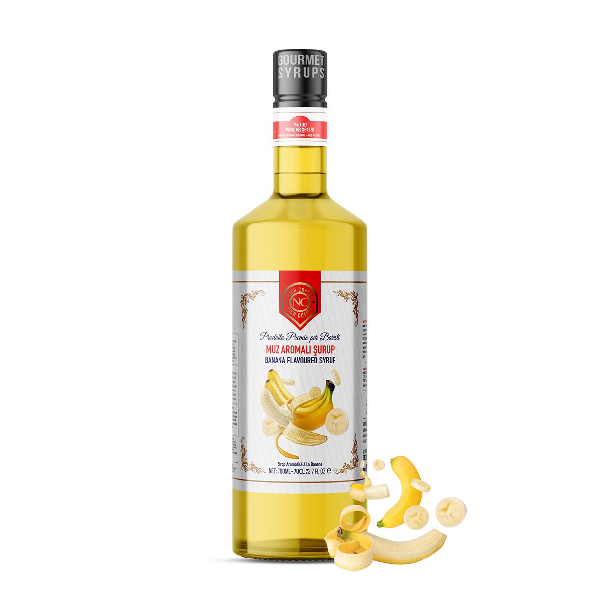Nish Muz Aromalı Şurup 700 ML - Pet Şişe