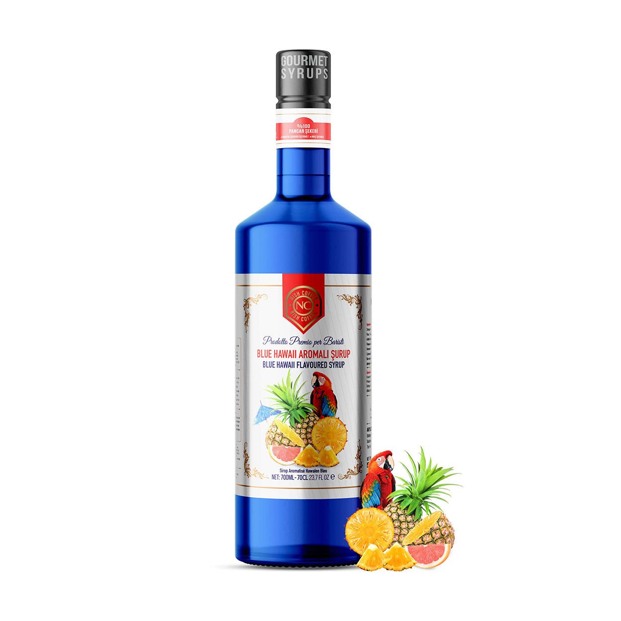 Nish Blue Hawaii Aromalı Şurup 700 ML - Pet Şişe