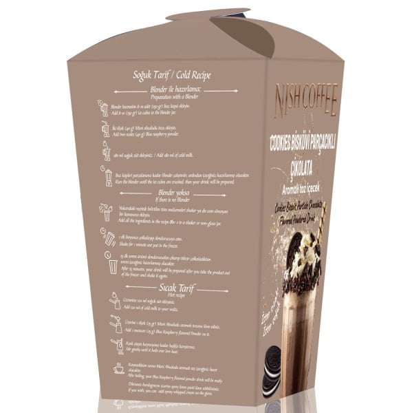 Nish İtalyan Karamel, Cookies Bisküvi Parçacıklı Çikolata Aromalı Toz İçecek 2’li Set 2x250 Gr