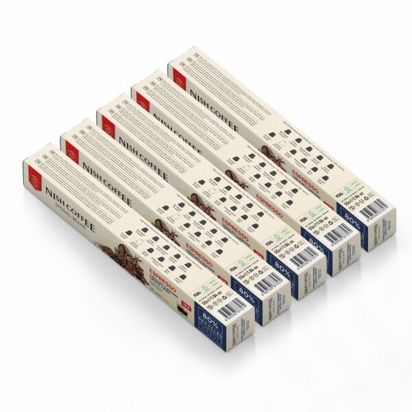 Nish Coffee Çikolata Aromalı Kapsül Kahve 5'li Set (50 Adet) - 50 Adet