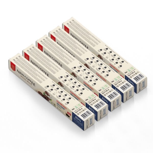 Nish Coffee Vanilya Aromalı Kapsül Kahve 5'li Set (50 Adet) - 50 Adet