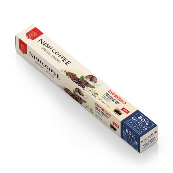 Nish Coffee Vanilya Aromalı Kapsül Kahve 5'li Set (50 Adet) - 50 Adet