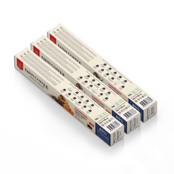 Nish Coffee Aromalı Kapsül Kahve 3'lü Set (Bal Kabağı-Nane-Hindistan Cevizi) - 30 Adet