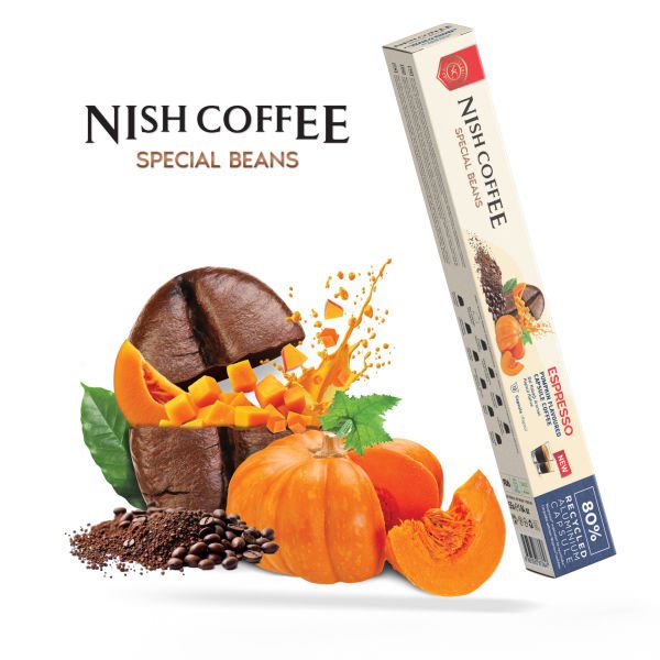 Nish Coffee Bal Kabağı Aromalı Kapsül Kahve - 10 Adet