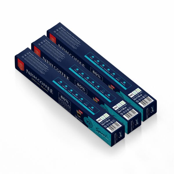 Nish Coffee Kapsül Kahve 10 Sport 3'lü Set (Nespresso Uyumlu)-30 Adet