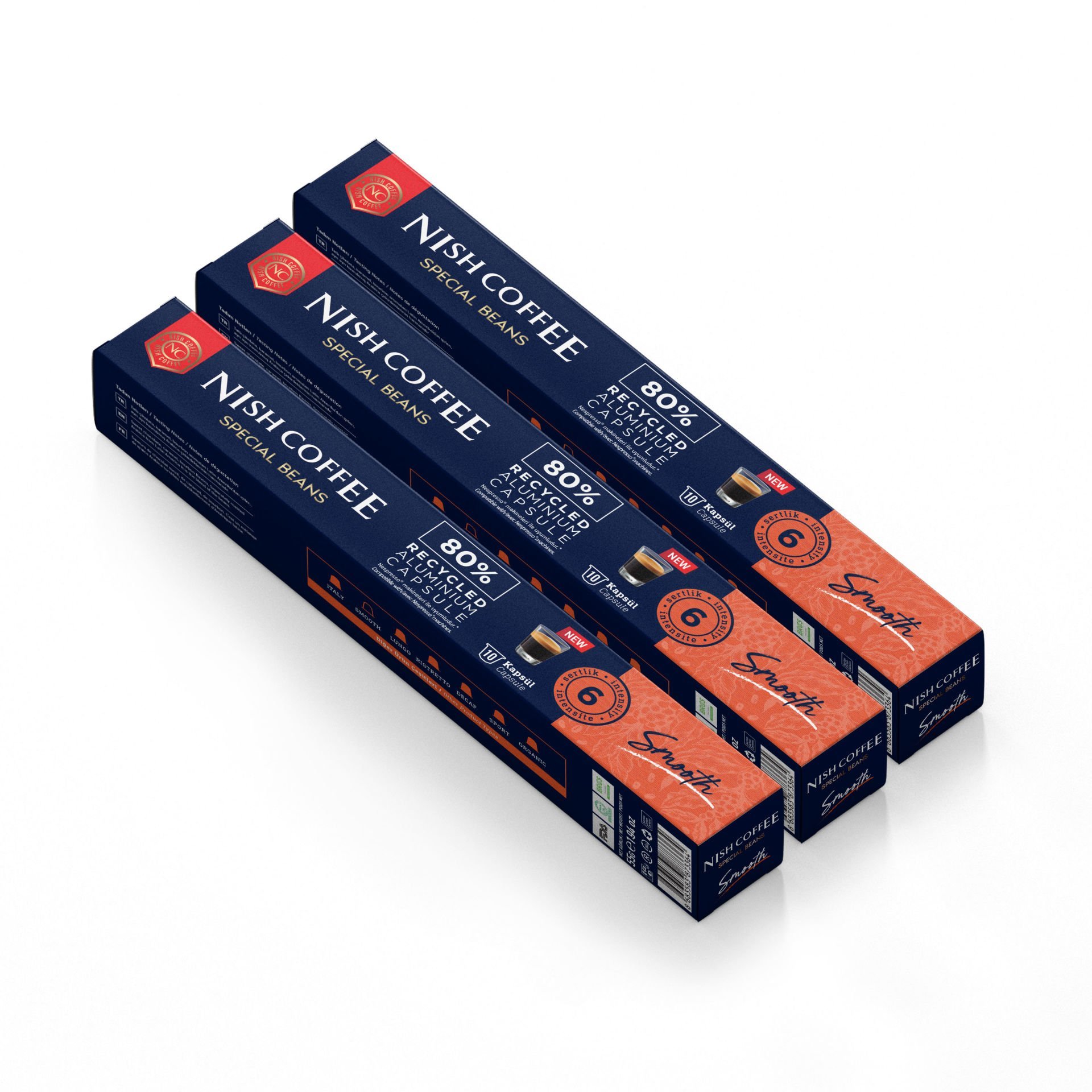 Nish Coffee Kapsül Kahve 4 Smooth 3'lü Set (Nespresso Uyumlu)-30 Adet