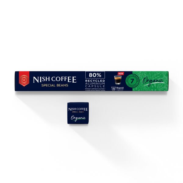 Nish Coffee Kapsül Kahve 8 Organic (Nespresso Uyumlu)-10 Adet