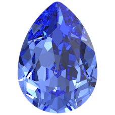 4320 14x10mm Sapphire (206) Foyalı - Damla Şekilli Lacivert Renk Kristal Taş