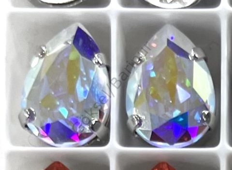 4320 14X10mm Crystal Aurore Boreale (001AB) Foyalı - Damla Janjan Şekilli Kristal Taş