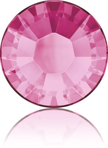 2028 SS12 Rose (209) Hotfix - Ütüyle Yapışan Pembe Renk Kristal Taş