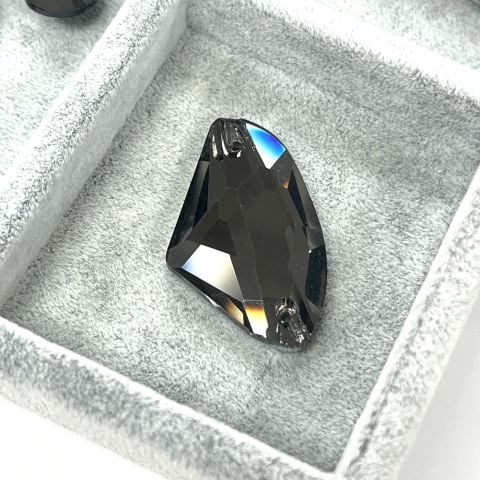 Galactic Şekilli 39x28mm Dikilebilir Crystal Silver Night Cam Taş - Füme Dikme Taş