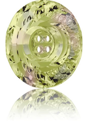 Swarovski 3008 Düğme 18mm Crystal Luminous Green (001LUMG) F - Yuvarlak Açık Yeşil Renkli Ortadan Dikilebilir Düğme