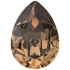 4320 14x10mm Recreated Light Smoked Topaz (1402)  F - Damla Şekilli Açık Kahverengi Kristal Taş