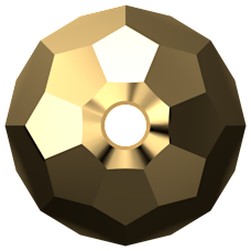 Swarovski 5000 Boncuk 8mm Crystal Aurum (001AUR)  -  Koyu Altın Renkli Top Boncuk