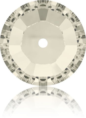 Swarovski 3128 Lochrosen 3mm Crystal Moonlight (001MOL) F - Ortadan Delikli Ayışığı Renkli Dikme Taş